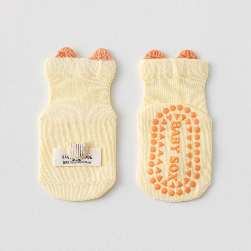 Pack of 6 Multicolour Bear Ear Ankle Length Socks Socks