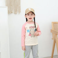 Girls Printed Raglan Sleeves T-Shirt Tshirts   