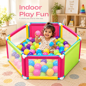 Royal Ball Pool for Kids with 50 Balls - Multicolor Ball Pit for Kids Trending Accessories