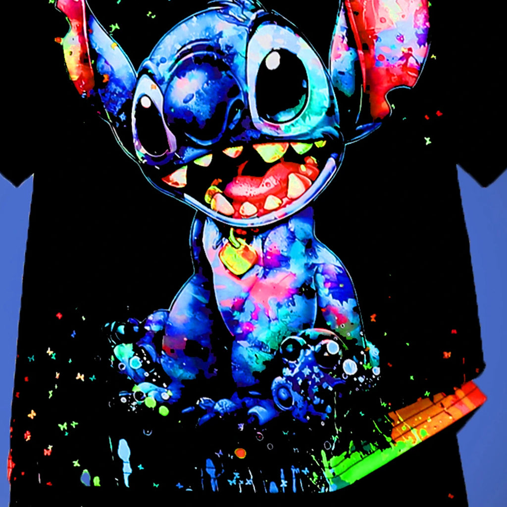 Boys Black Cartoon Character Printed Short Sleeve T-Shirt With Shorts Sets 2 pc. Sets