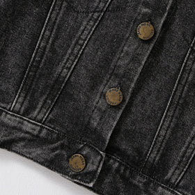 Boys Black Light Wash Denim Jacket Coats & Jackets