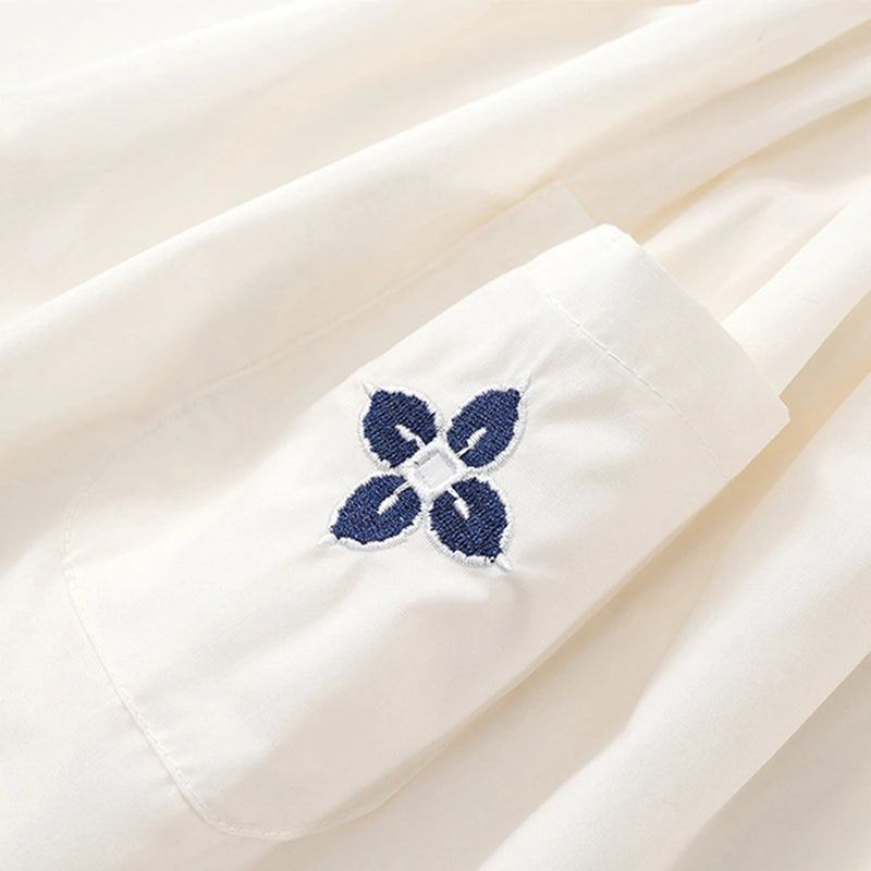 Girls Off White Sleeveless Embroidered Top With Skirt Sets Sets