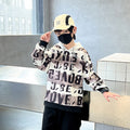Boys Brown Alphabet Printed Hooded Neck Sweatshirt Sweatshirts & Hoodies Brown 5-6 Y