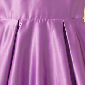 Girls Purple Floral Applique Sleeveless High-Low Party Dress Party Dresses