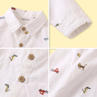 Boys Off White Graphic Long Sleeve Shirt Shirts