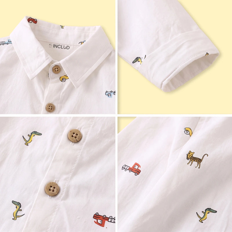 Boys Off White Graphic Long Sleeve Shirt Shirts