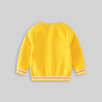 Boys Yellow Sweater With Self-Design Fire Truck Pattern Sweaters & Cardigans