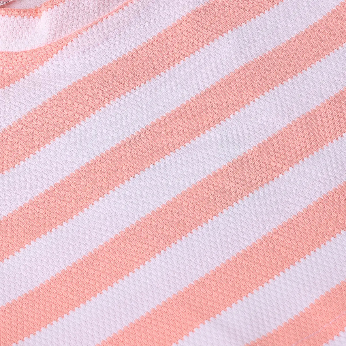 Girls Orange Stripe T-Shirt With Heart Embroidered Dungaree Sets 2 pc. Sets