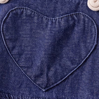 Girls Dark Blue Sleeveless Pinafore Dress Casual Dresses