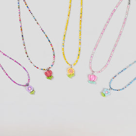 Pack Of 5 Girls Multicolour Floral Beads Necklace Sets Necklace and Chains Multicolor Onesize