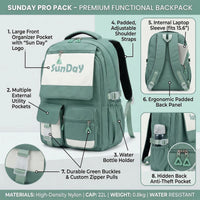 Kids Green Multi-Pocket School Backpack Trending Accessories