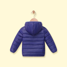 Boys Navy Blue Hooded Quilted Puffer Jacket Coats & Jackets