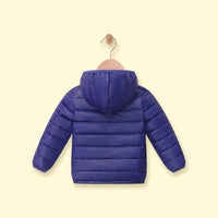 Boys Navy Blue Hooded Quilted Puffer Jacket Coats & Jackets