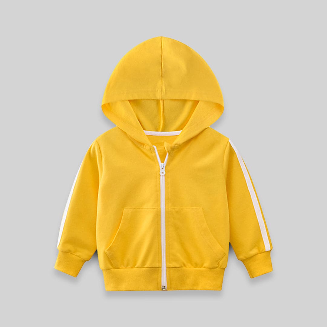 Boys Green Long Sleeves Solid Hooded Sweatshirt Sweatshirts & Hoodies Yellow 1-2 Y 