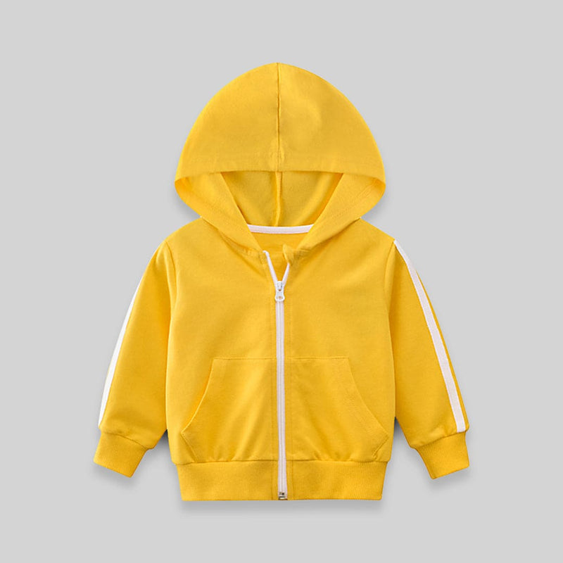 Boys Green Long Sleeves Solid Hooded Sweatshirt Sweatshirts & Hoodies Yellow 1-2 Y 