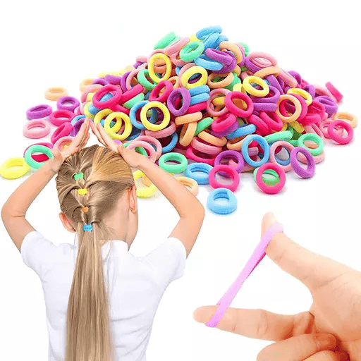 Girls Sky Blue Hair Rubber Band (Pack of 100)