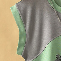 Boys Grey Sleeveless Typography Print T-Shirt With Shorts Sets 2 pc. Sets