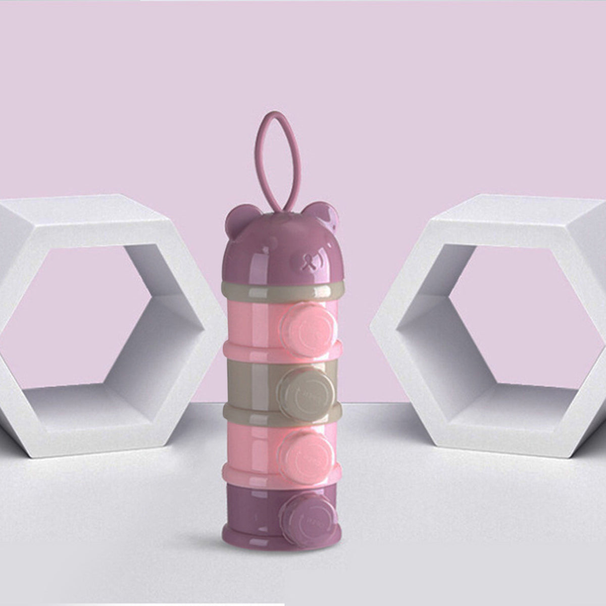 Kids Pink Four-Layered Snack Storage Box Trending Accessories Pink Onesize