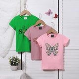 Girls Multicolor Graphics Summer T-shirts- Pack Of 3