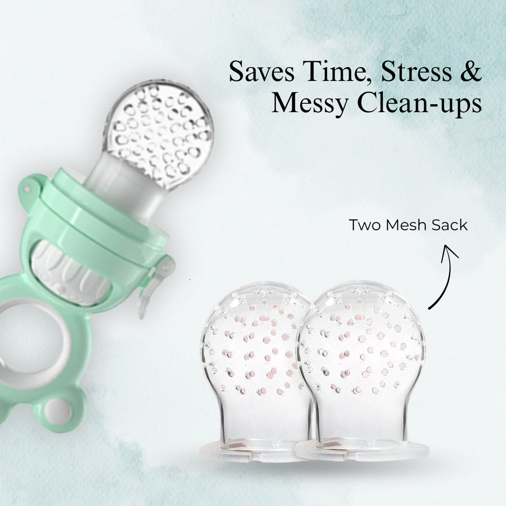 Baby Sea Green Fruit & Vegetable Silicone Teether Stick Trending Accessories