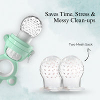 Baby Sea Green Fruit & Vegetable Silicone Teether Stick Trending Accessories