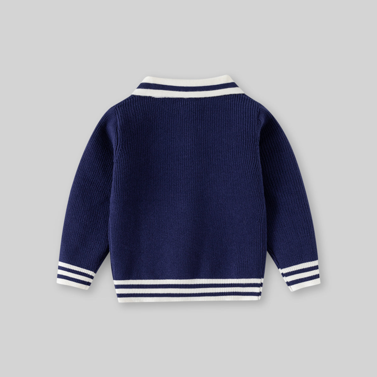 Boys Blue Self-Design Polo Sweater Sweaters & Cardigans