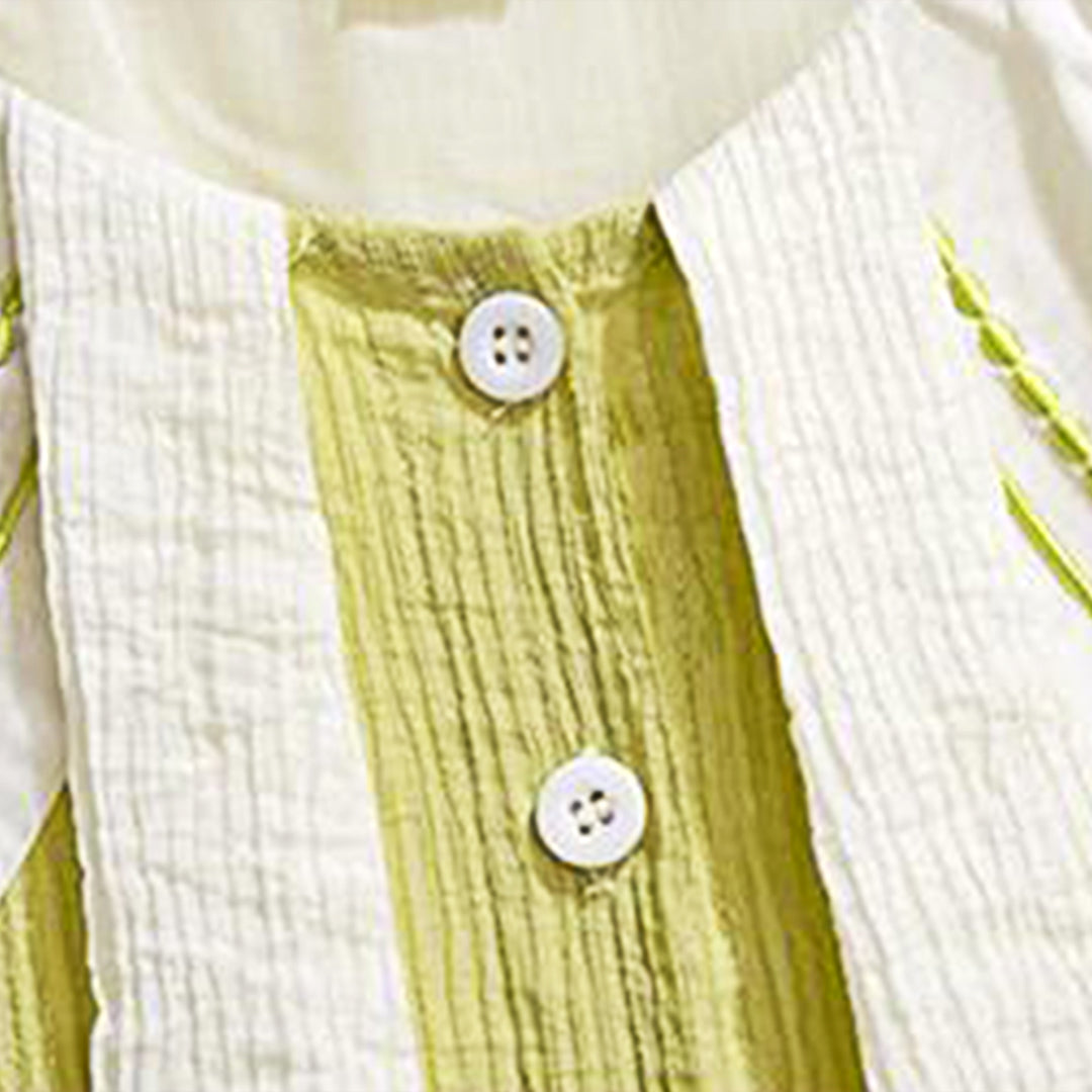 Girls Short Sleeve Peter Pan Big Collar Dress Casual Dresses   