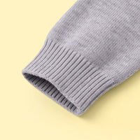 Girls Grey Polka Dot Print Knitted Fit & Flare Dress Casual Dresses