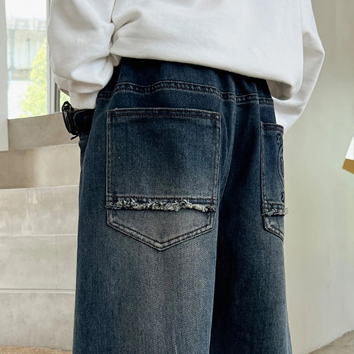 Boys Blue Baggy Fit Denim Jeans Pants