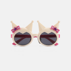 Girls Beige Crown Motif Sunglasses Sunglasses