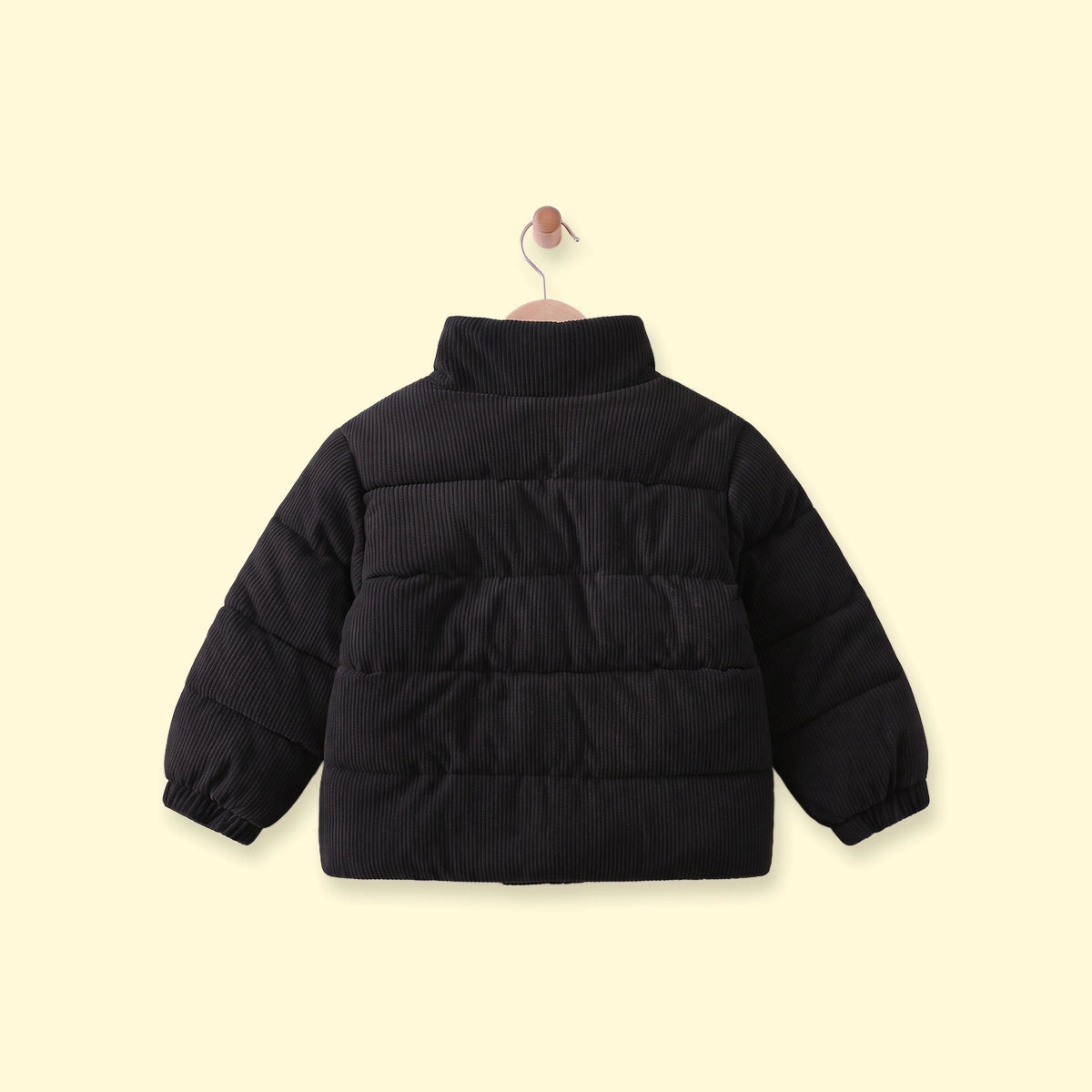 Boys Black Textured Long Sleeve Jacket Coats & Jackets