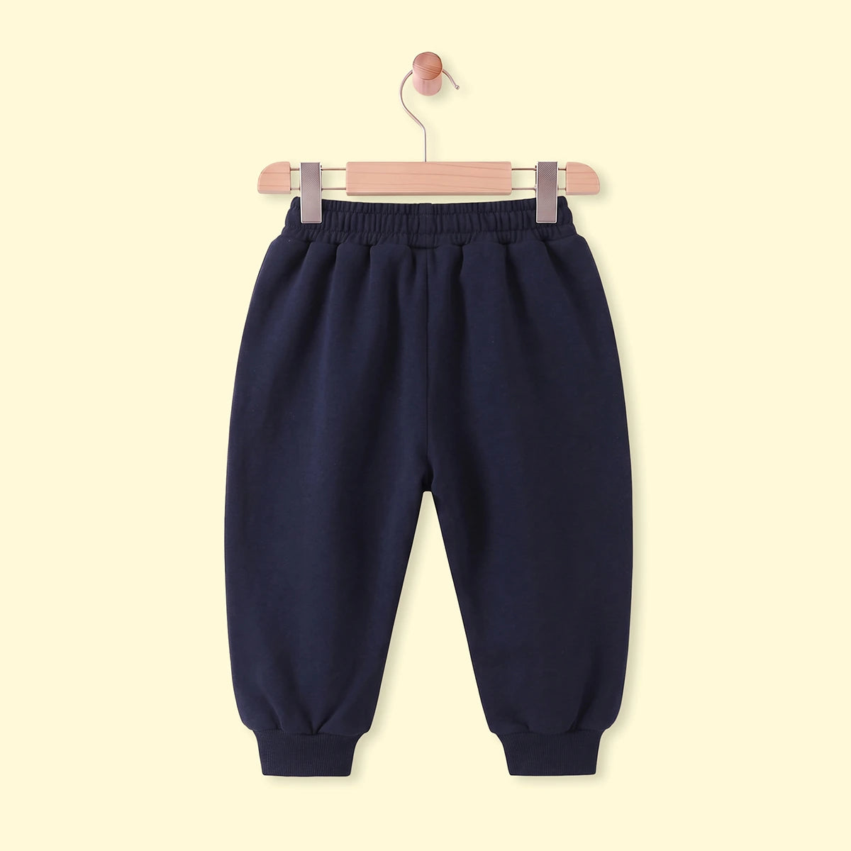 Boys Navy Blue Solid Elasticated Waist Jogger Joggers