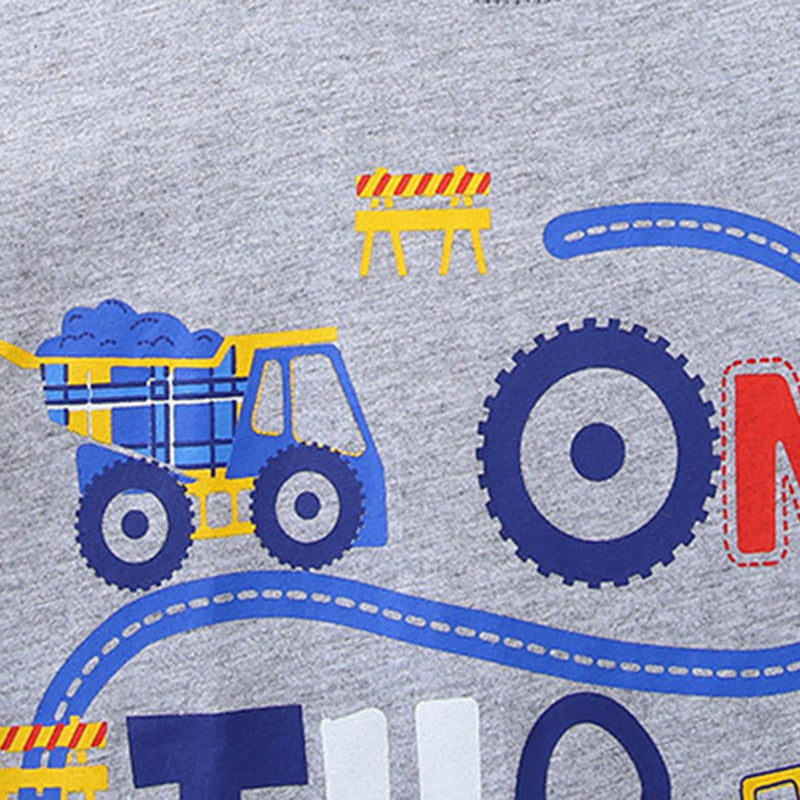 Boys Printed T-Shirt With Checkered Shorts Set Sets   