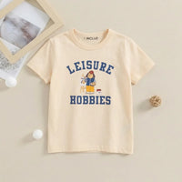 Boys Cream Typographic Print Short Sleeve T-Shirt Tshirts Cream 2-3 Y