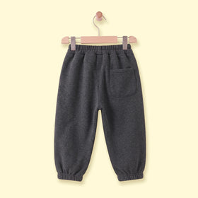 Boys Dark Grey Bear Applique Jogger Joggers
