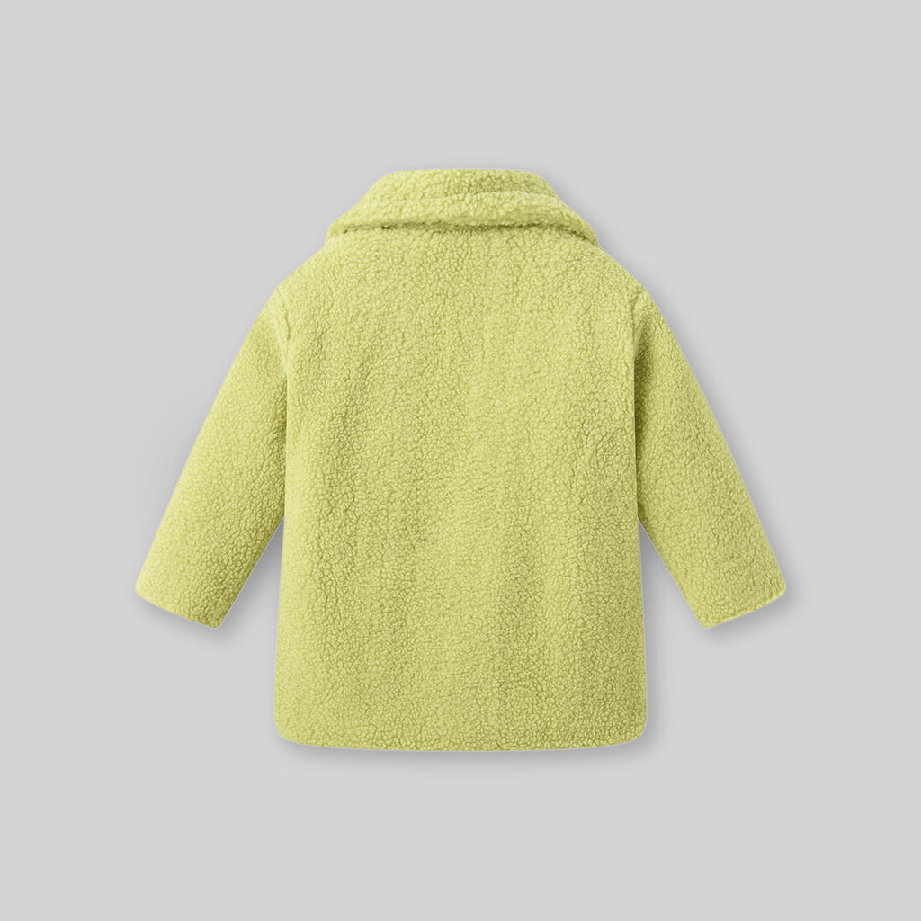 Girls Lime Yellow Spread Collar Tailored Jacket Coats & Jackets