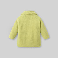 Girls Lime Yellow Spread Collar Tailored Jacket Coats & Jackets