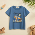 Boys Blue Graphics Printed Short Sleeves T-Shirt Tshirts Blue 1-2 Y