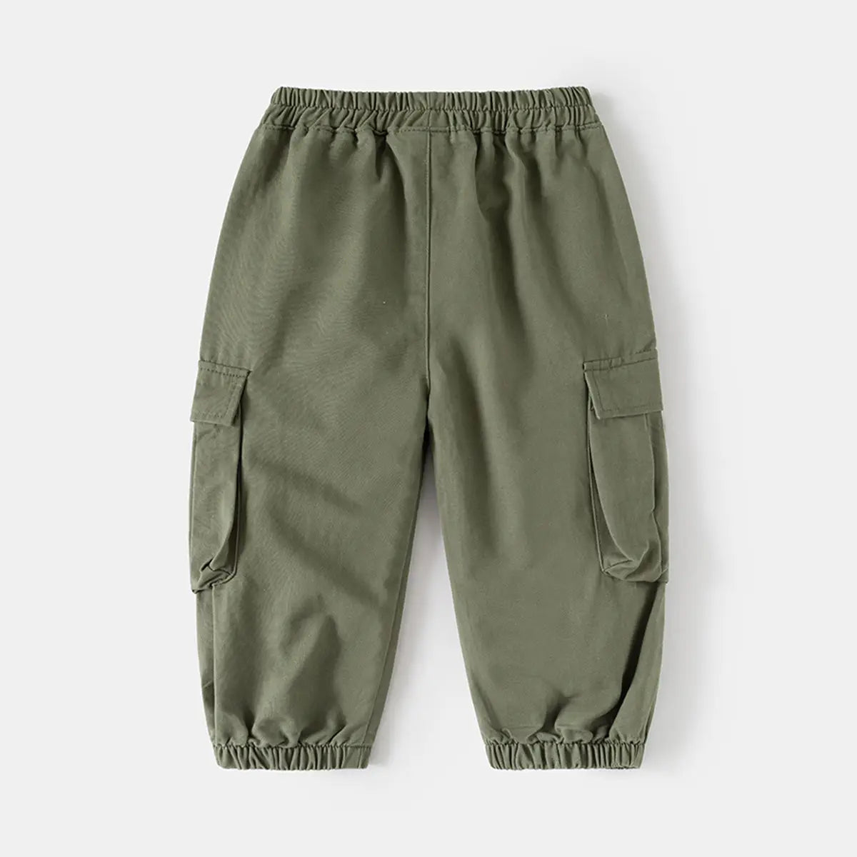 Boys Olive Green Elasticated Waist Cargo Pants Pants