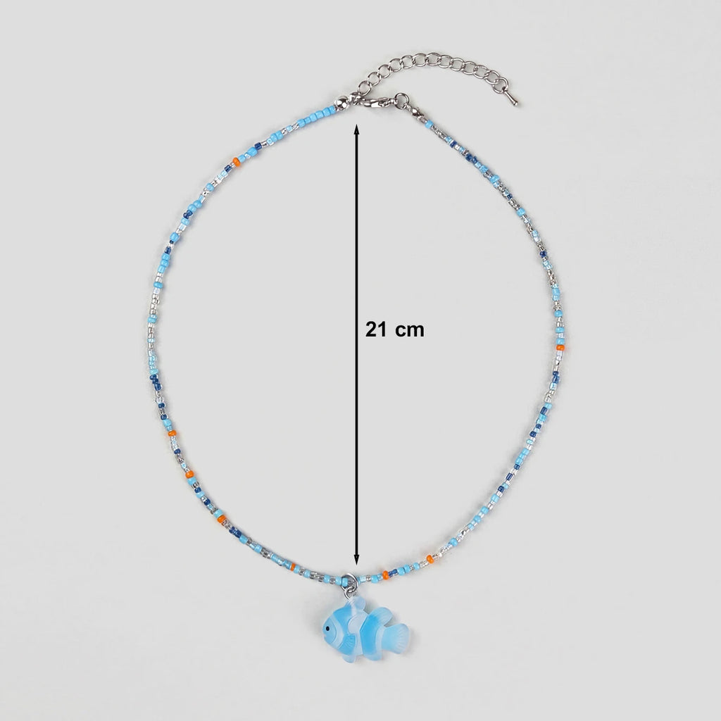 Pack Of 2 Girls Multicolour Sea Life Motif Beaded Necklace Sets Necklace and Chains