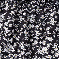 Girls Black Short Sleeve Floral Print Fit & Flare Dress Casual Dresses