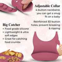 Baby Pink 6-Piece Silicone Feeding Set Trending Accessories