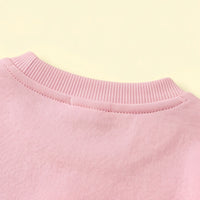 Girls Pink Rabbit Applique Sweatshirt & Joggers Sets Sets