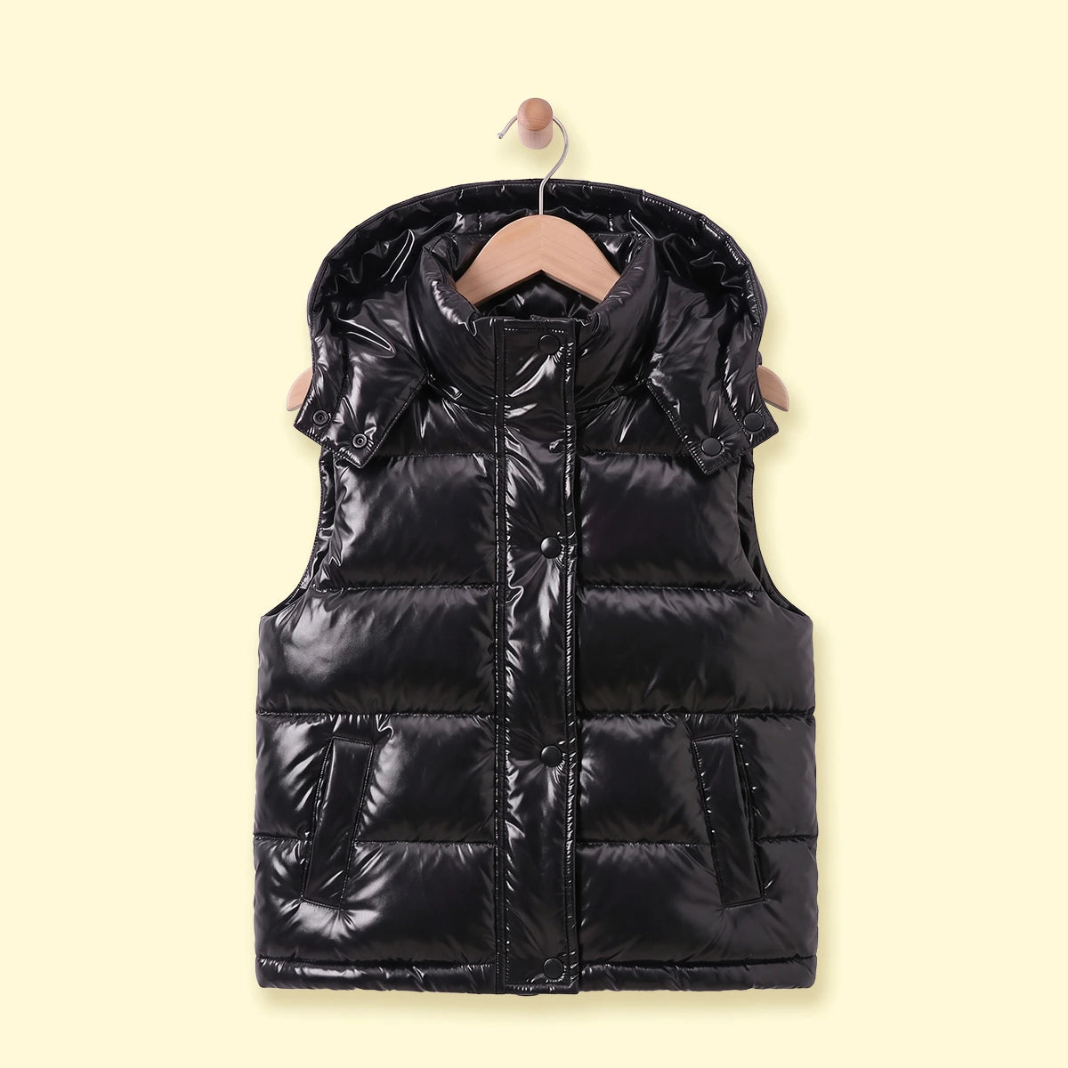 Boys Black Sleeveless Hooded Puffer Jacket Coats & Jackets Black 2-3 Y
