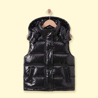 Boys Black Sleeveless Hooded Puffer Jacket Coats & Jackets Black 2-3 Y