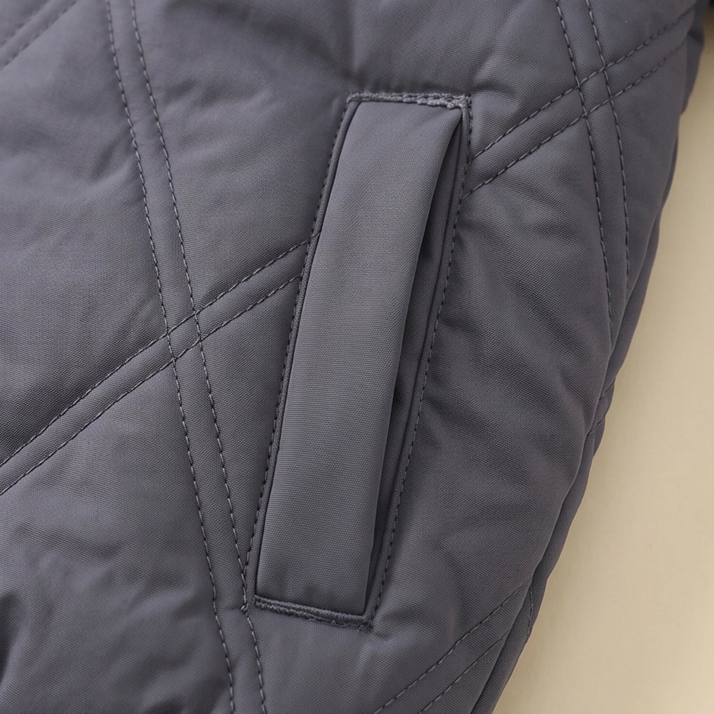 Boys Grey Long Sleeve Hooded Puffer Jacket Coats & Jackets