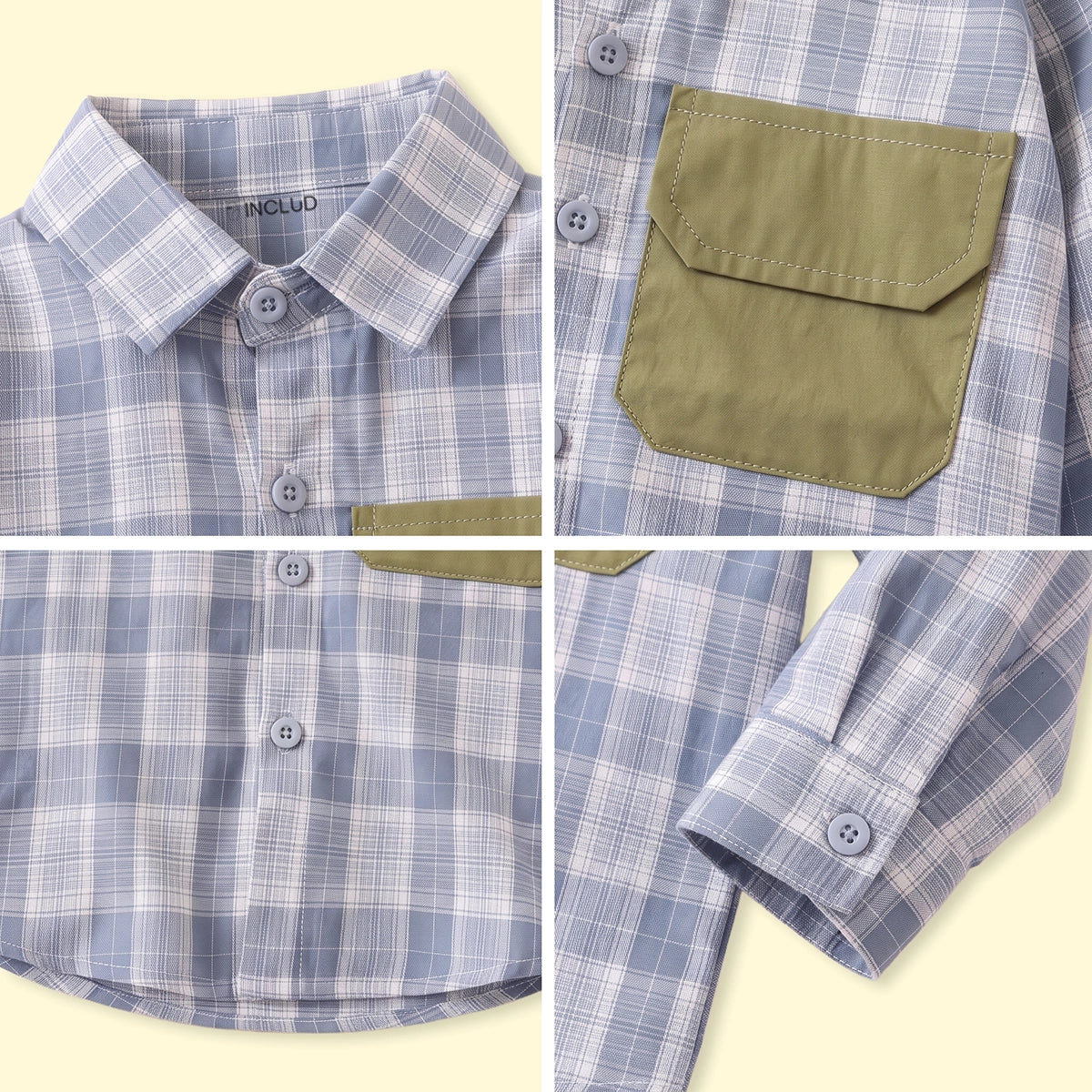 Boys Blue Checked Long Sleeve Shirt Shirts