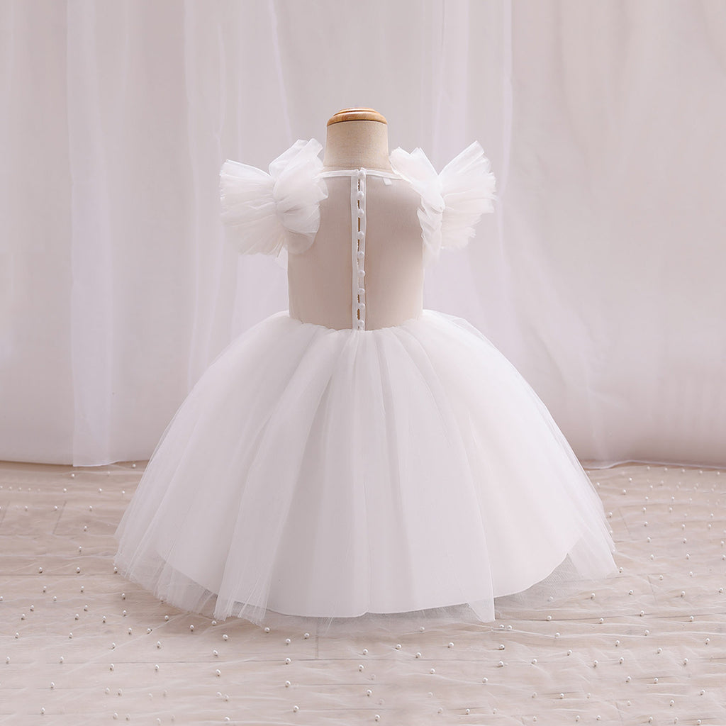 Girls Balloon Shape Tulle Party Dress Party Dresses   