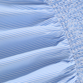 Girls Blue Stripes Sleeveless Summer Tops With Bow Tops