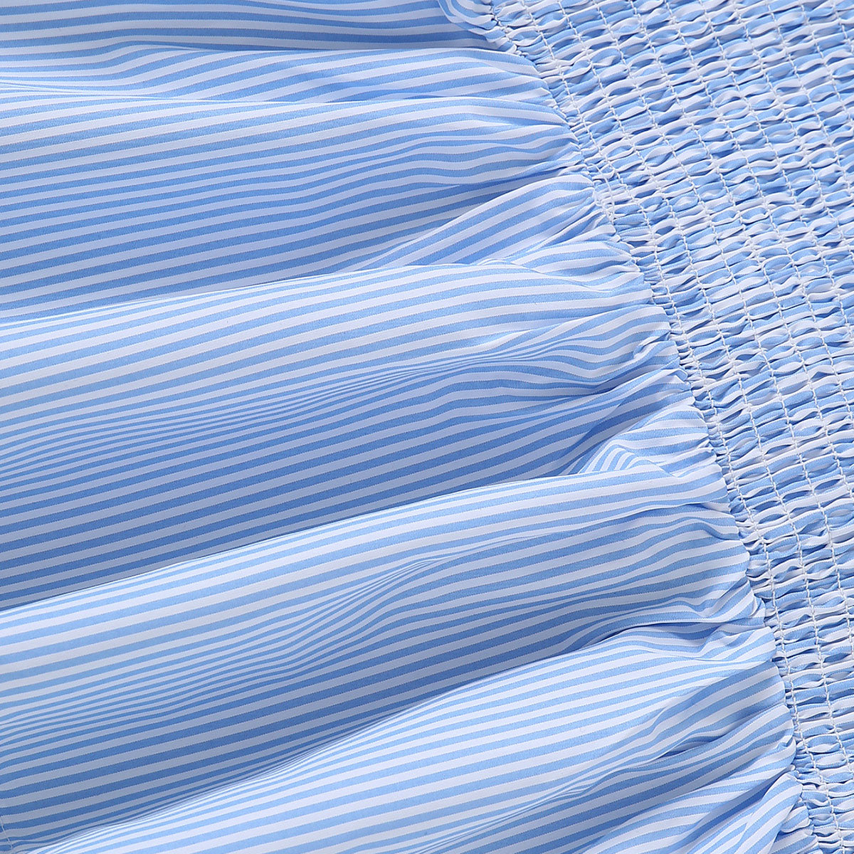 Girls Blue Stripes Sleeveless Summer Tops With Bow Tops